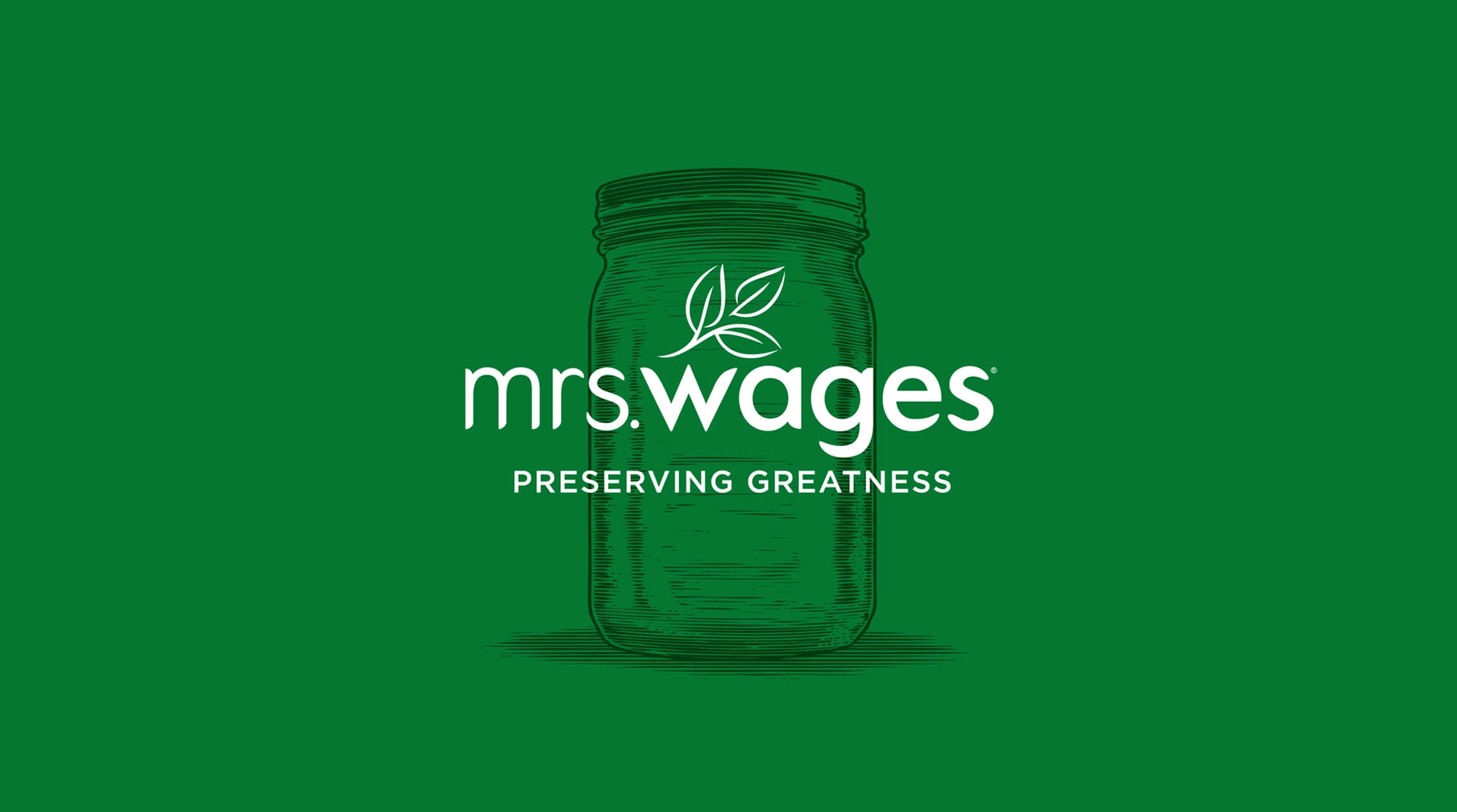 Mrs. Wages logo and illustration of a home-style preserving jar