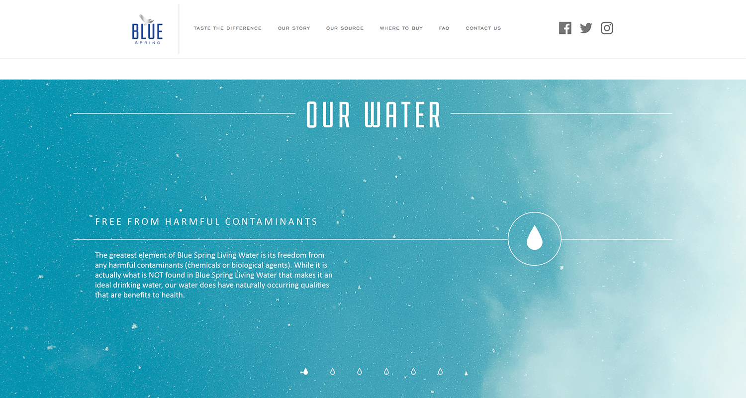 Blue Spring Living Water Website