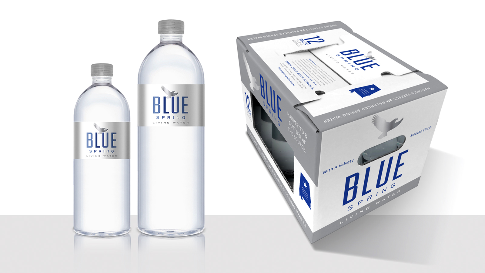 Blue Spring Living Water packaging