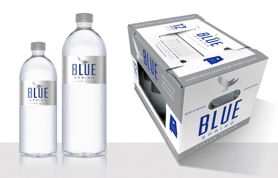 Blue Spring Water Packaging Design